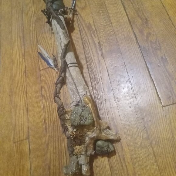 One of a Kind Wand-Handmade with authentic ancient artifact chovihani Stick - Picture 6 of 16